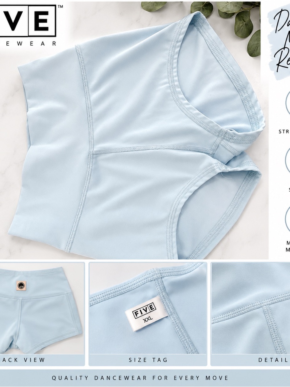 FIVE Kids Light Blue Everyday Dance Shorts
